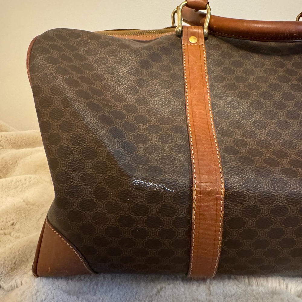 CELINE Macadam Canvas
Boston Bag PVC Leather Brown
Gold - Picture 9 of 13